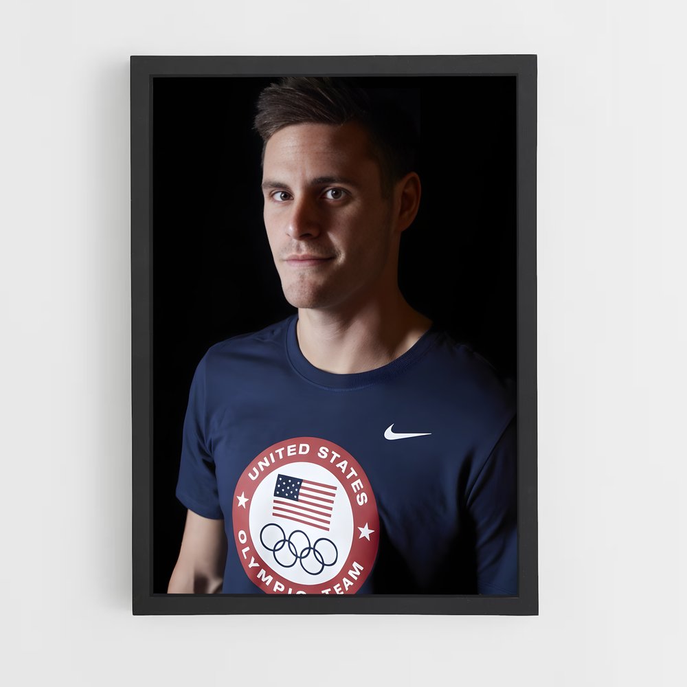 Poster David boudia – affiche Plongeon depuis une plateforme (vue 2)